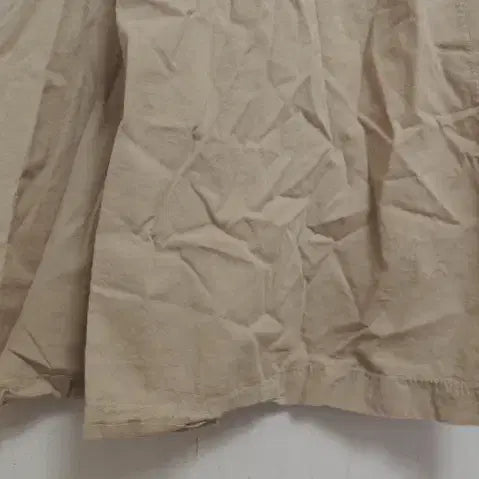 [BUNJANG] Beige Cotton A-Line Skirt / 베이지 면 A라인 스커트 / 뒷면 밴딩