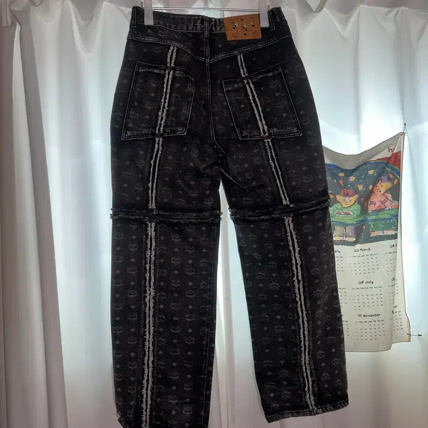[BUNJANG] Thug Club x MCM Black Denim Pants / Thug club x mcm black denim