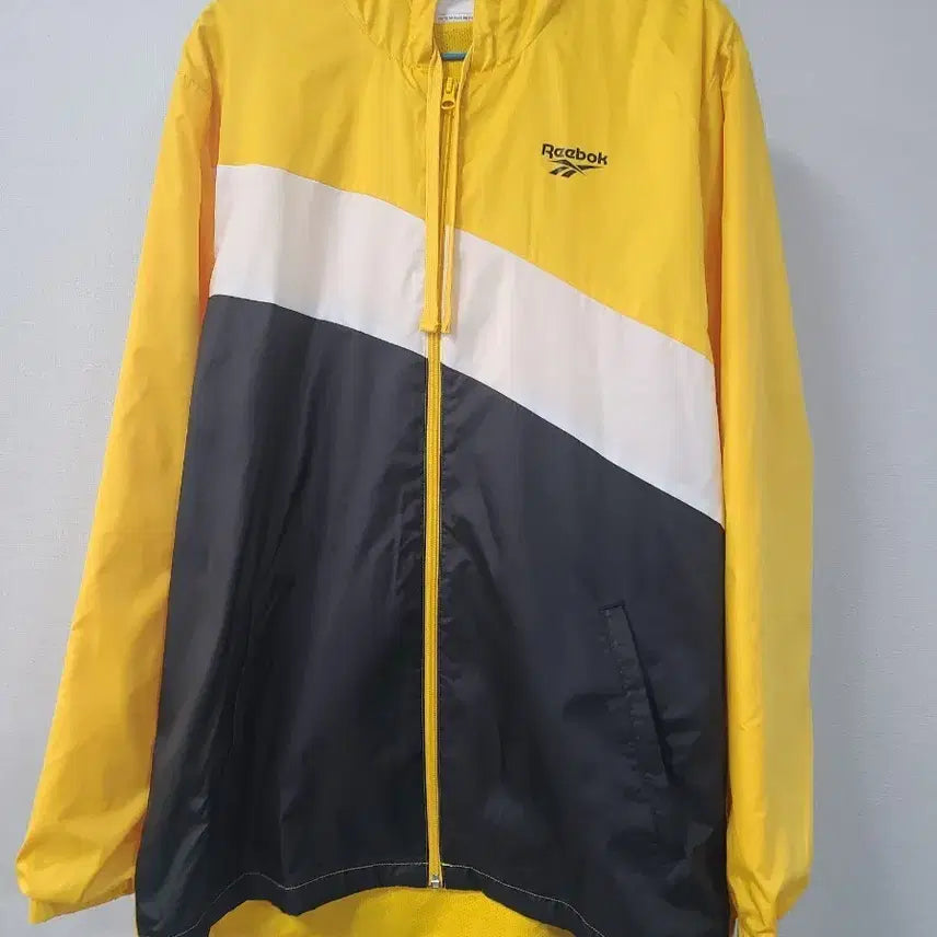 [BUNJANG] Reebok Windbreaker 2XL Yellow Black White / 리복 바람막이 2XL 옐로우 블랙 화이트