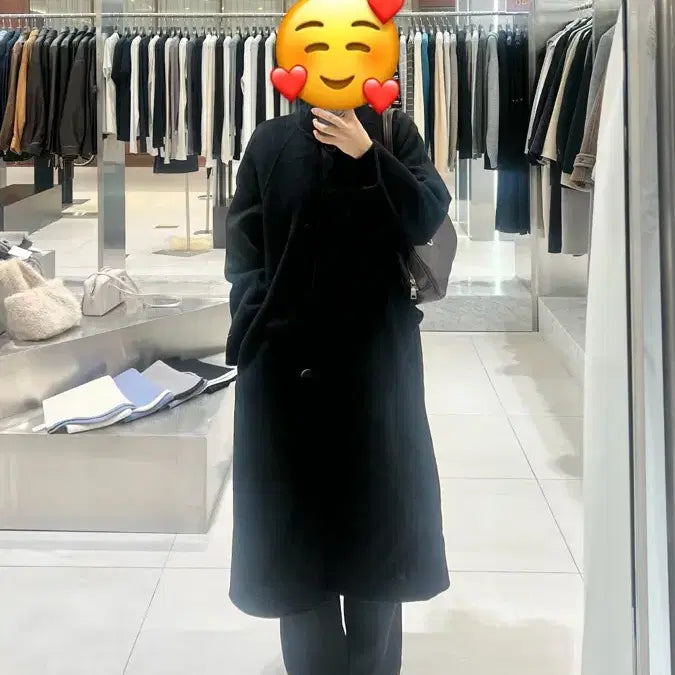 [BUNJANG] MISO Black Long Coat / 미쏘 검정 롱코트