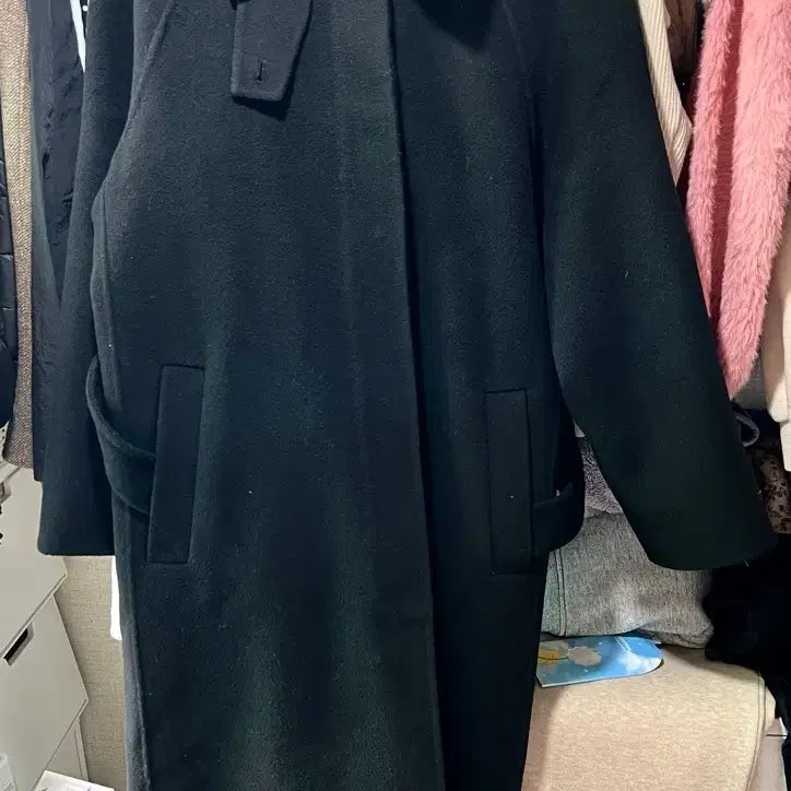 [BUNJANG] MISO Black Long Coat / 미쏘 검정 롱코트