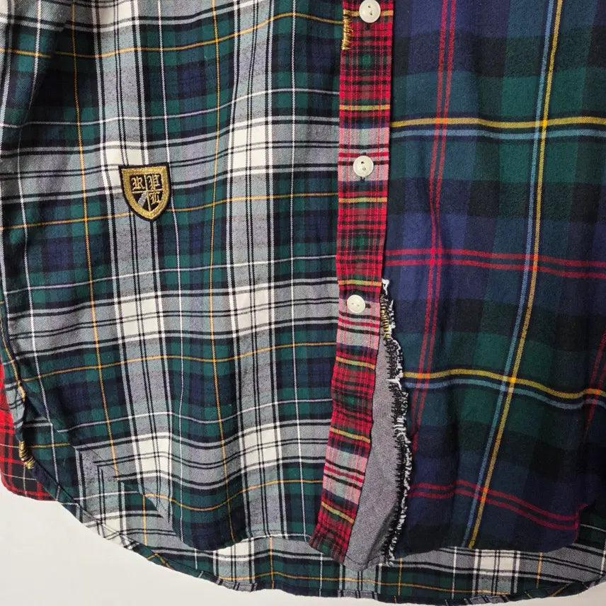 [BUNJANG] Polo Ralph Lauren Plaid Flannel Shirt / [POLO] 폴로랄프로렌 패치 격자무늬 플란넬 셔츠