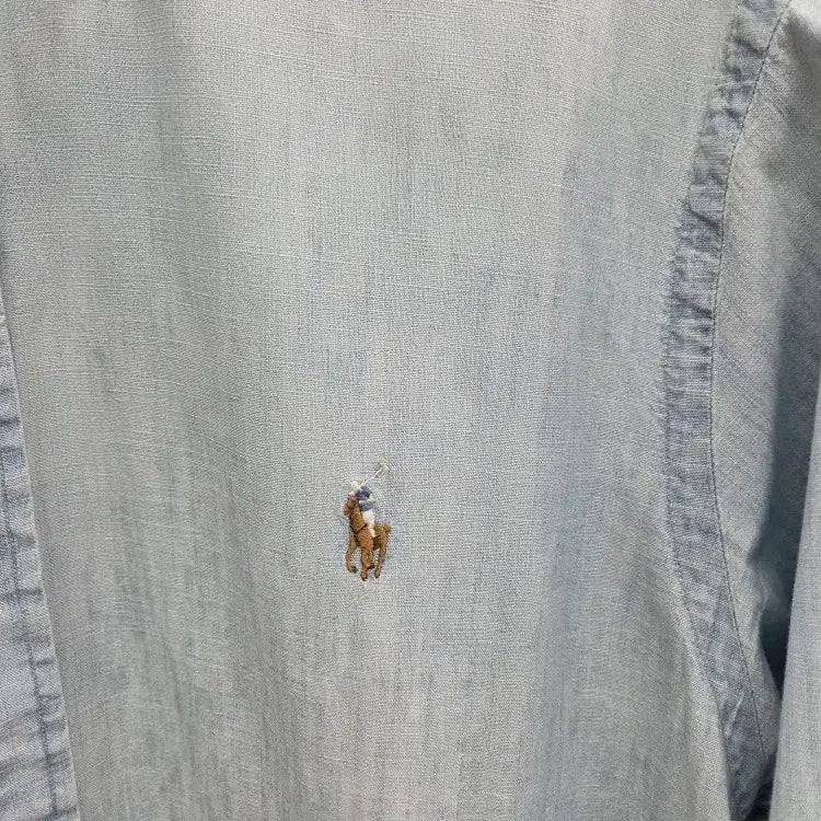 [BUNJANG] Polo Ralph Lauren Chambray Denim Shirt / 폴로 신형 샴브레이 데님 셔츠 / C-1075