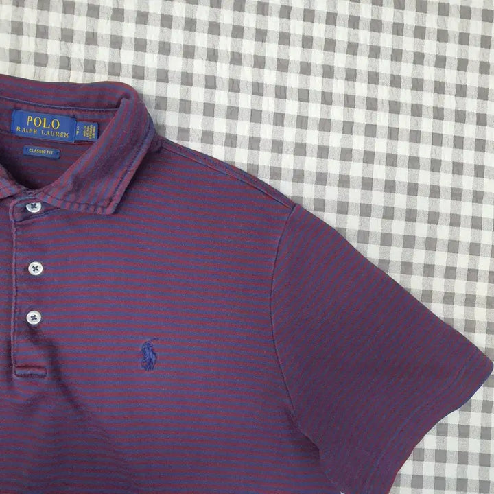 [BUNJANG] Polo Ralph Lauren Striped Polo Shirt / 폴로 랄프로렌 반소매 카라티 남자95
