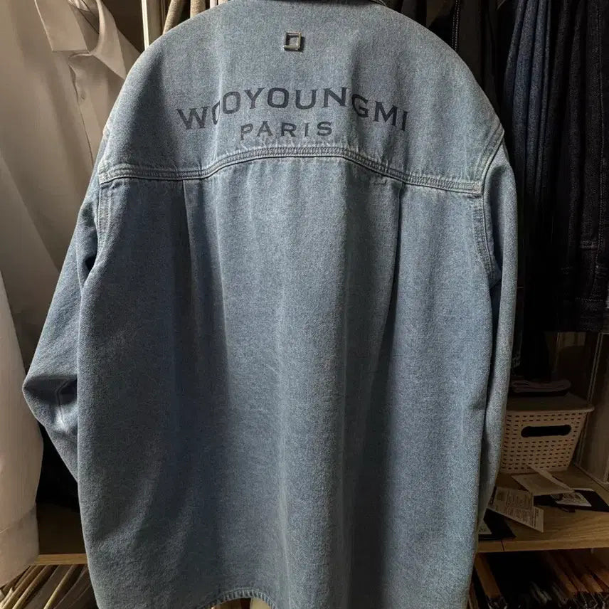 [BUNJANG] Wooyoungmi Back Logo Denim Shirt / 23SS 우영미 백로도 데님 셔츠