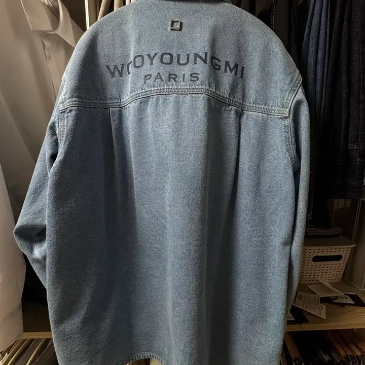 [BUNJANG] Wooyoungmi Back Logo Denim Shirt / 23SS 우영미 백로도 데님 셔츠