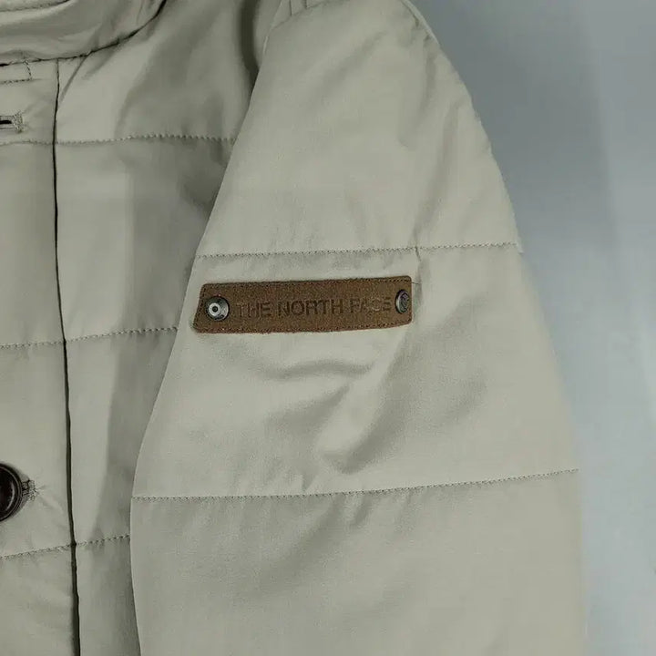 [BUNJANG] The North Face White Label Light Gray Suede Logo VX Active Jacket / 노스페이스 화이트라벨 라이트그레이 스웨이드 로고 네크비조 브이엑스 액티브