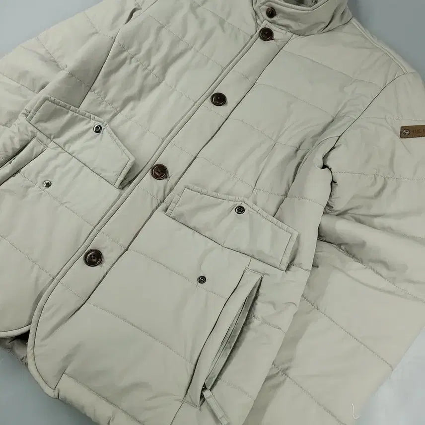 [BUNJANG] The North Face White Label Light Gray Suede Logo VX Active Jacket / 노스페이스 화이트라벨 라이트그레이 스웨이드 로고 네크비조 브이엑스 액티브