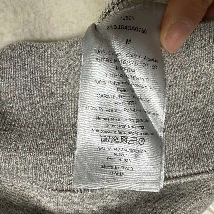 [BUNJANG] Dior x Sacai Sweatshirt Gray / 디올X사카이 맨투맨 그레이