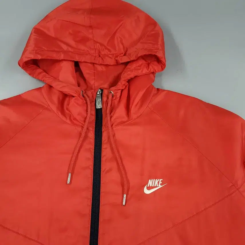 [BUNJANG] Nike Futura Logo Raglan Finger Hole Windbreaker Jacket / 나이키 레드 화이트 퓨추라로고 레글런 핑거홀 NSW 후드 바람막이 XL