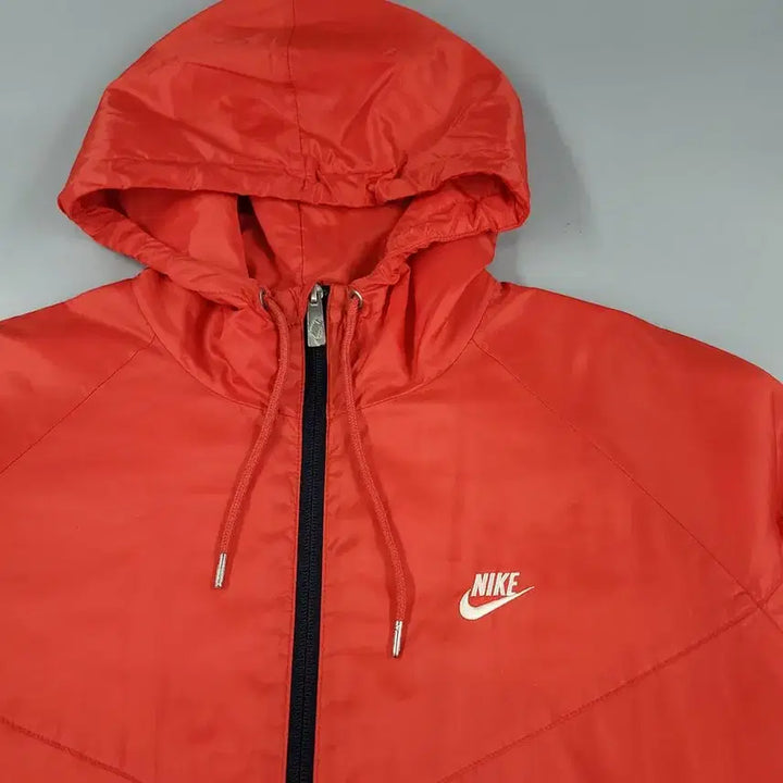 [BUNJANG] Nike Futura Logo Raglan Finger Hole Windbreaker Jacket / 나이키 레드 화이트 퓨추라로고 레글런 핑거홀 NSW 후드 바람막이 XL