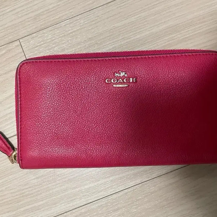 [BUNJANG] Coach Zip Long Wallet - Pink / 코치 지퍼 장지갑 핑크