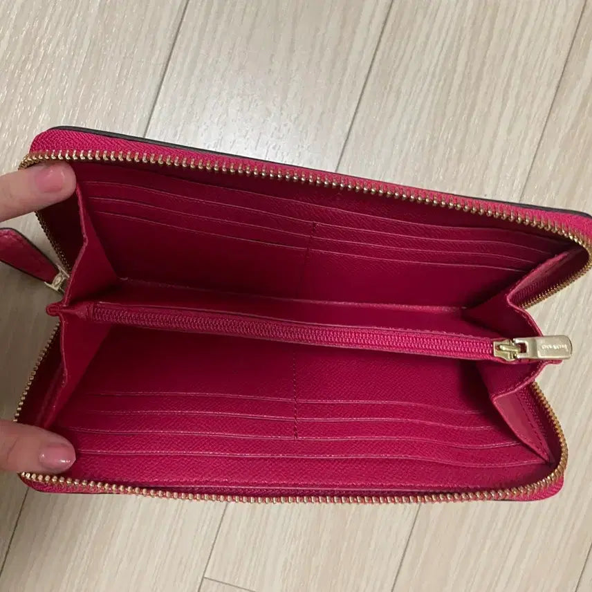 [BUNJANG] Coach Zip Long Wallet - Pink / 코치 지퍼 장지갑 핑크