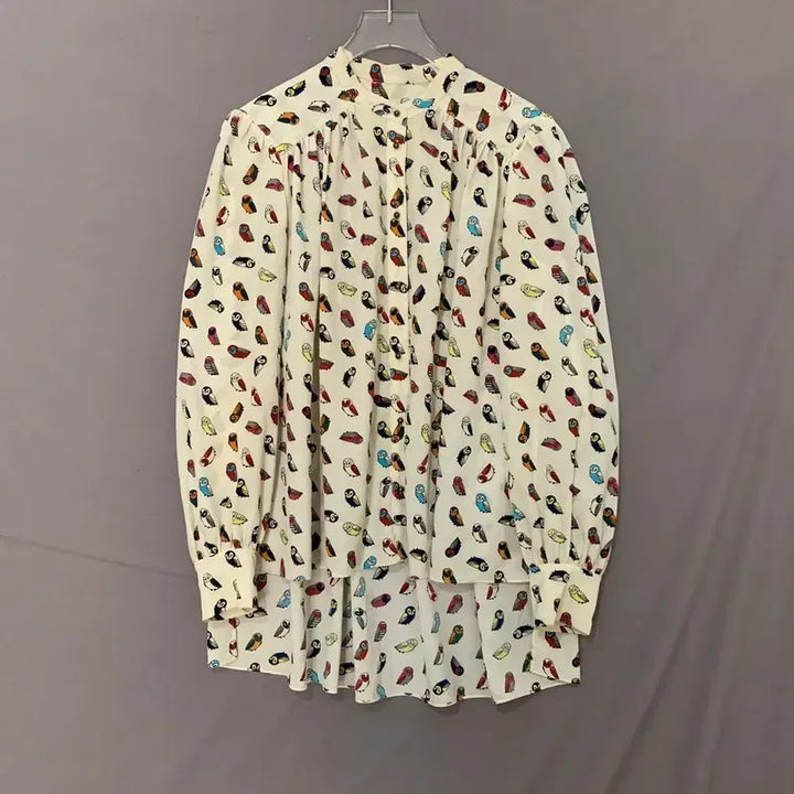 [SOLD OUT] 럭키슈에뜨 올빼미 패턴 주름 블라우스 셔츠