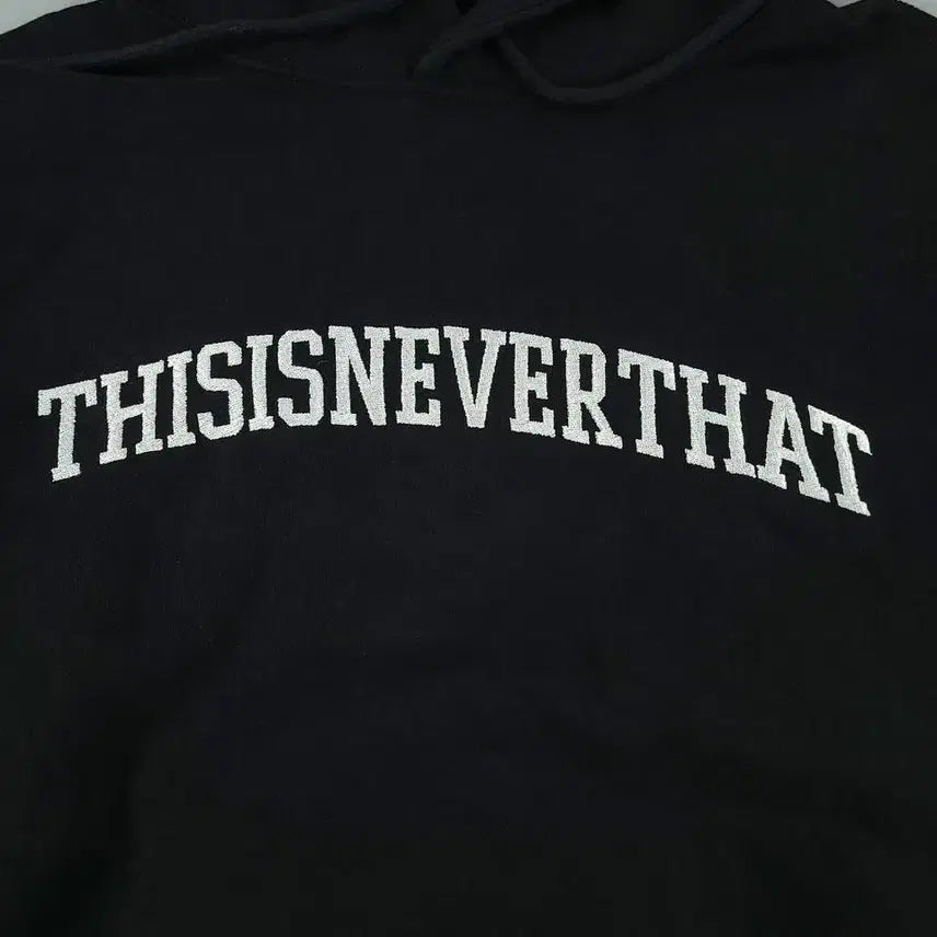 [BUNJANG] thisisneverthat Pigment Black Heavy Cotton Sweatshirt / 디스이즈네버댓 디네댓 피그먼트 블랙 화이트 스펠아웃 로고 기모 헤비코튼