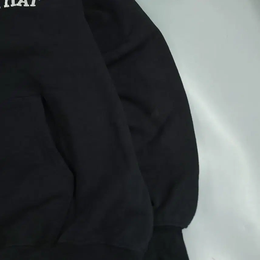 [BUNJANG] thisisneverthat Pigment Black Heavy Cotton Sweatshirt / 디스이즈네버댓 디네댓 피그먼트 블랙 화이트 스펠아웃 로고 기모 헤비코튼