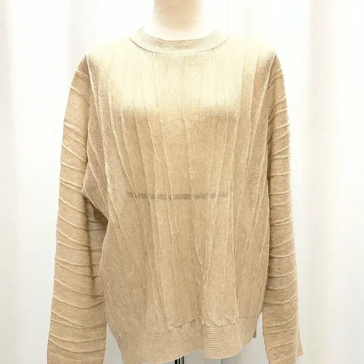 [BUNJANG] SYSTEM Gold Beige Sheer Knit Top / 새옷급시스템 SYSTEM 골드베이지 시스루 니트 20년식 새옷급
