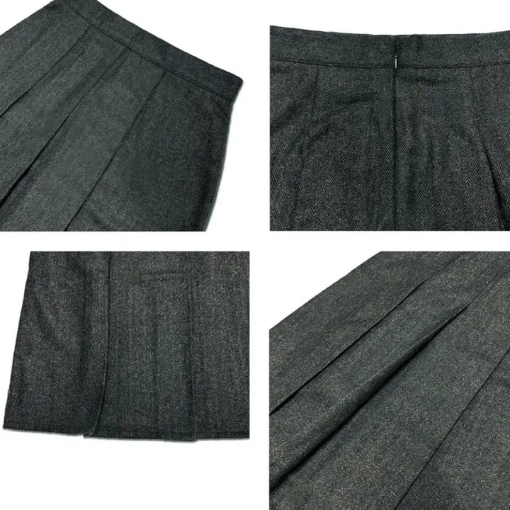 [BUNJANG] Twee Herringbone Wool Pleated Long Skirt / (새상품) 트위 헤링본 울스커트 롱스커트 플리츠스커트