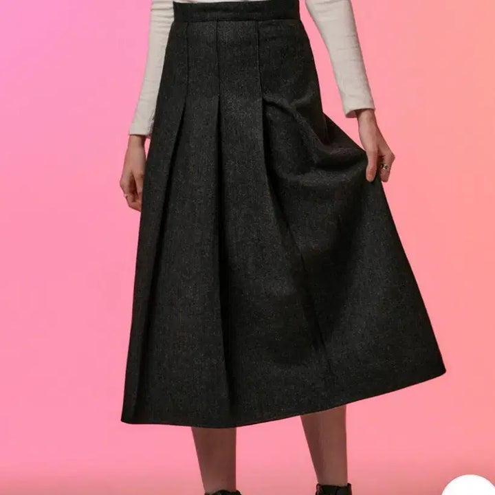 [BUNJANG] Twee Herringbone Wool Pleated Long Skirt / (새상품) 트위 헤링본 울스커트 롱스커트 플리츠스커트