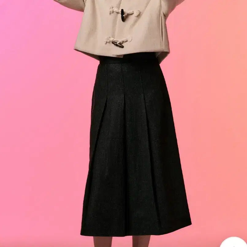 [BUNJANG] Twee Herringbone Wool Pleated Long Skirt / (새상품) 트위 헤링본 울스커트 롱스커트 플리츠스커트