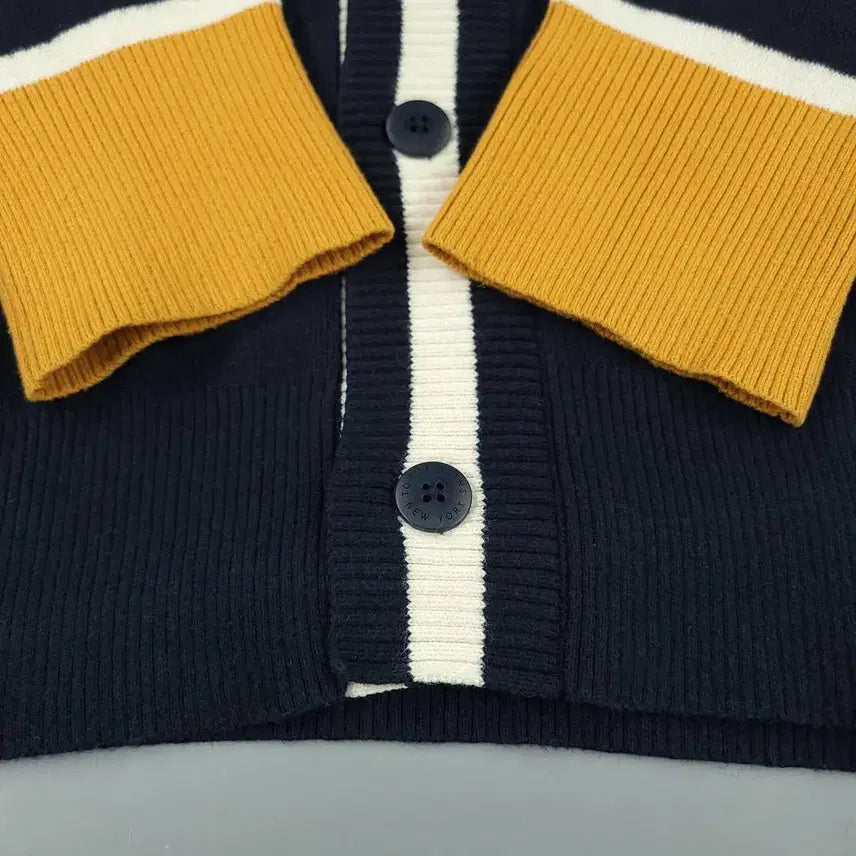 [BUNJANG] Tommy Hilfiger Jeans Navy White Yellow Colorblock Logo Lined Jacket / 타미힐피거 진스 네이비 화이트 옐로우 배색 체스트로고 스펠아웃 라이닝 브