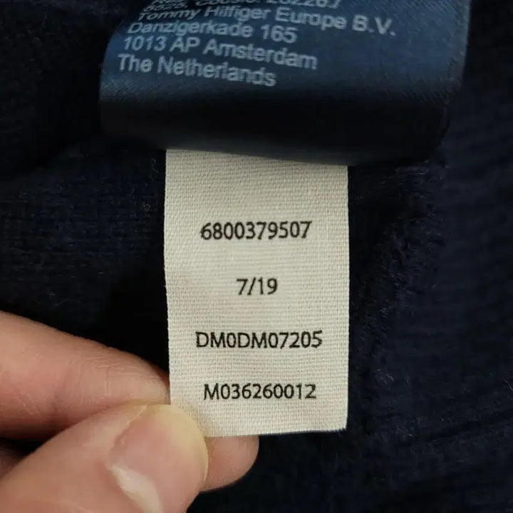 [BUNJANG] Tommy Hilfiger Jeans Navy White Yellow Colorblock Logo Lined Jacket / 타미힐피거 진스 네이비 화이트 옐로우 배색 체스트로고 스펠아웃 라이닝 브