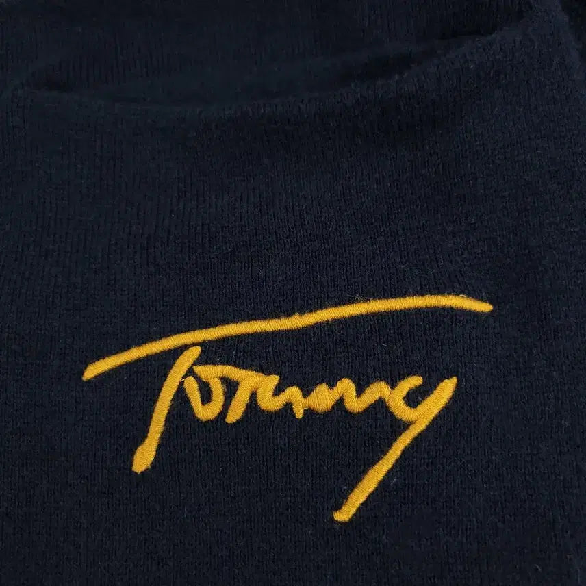 [BUNJANG] Tommy Hilfiger Jeans Navy White Yellow Colorblock Logo Lined Jacket / 타미힐피거 진스 네이비 화이트 옐로우 배색 체스트로고 스펠아웃 라이닝 브