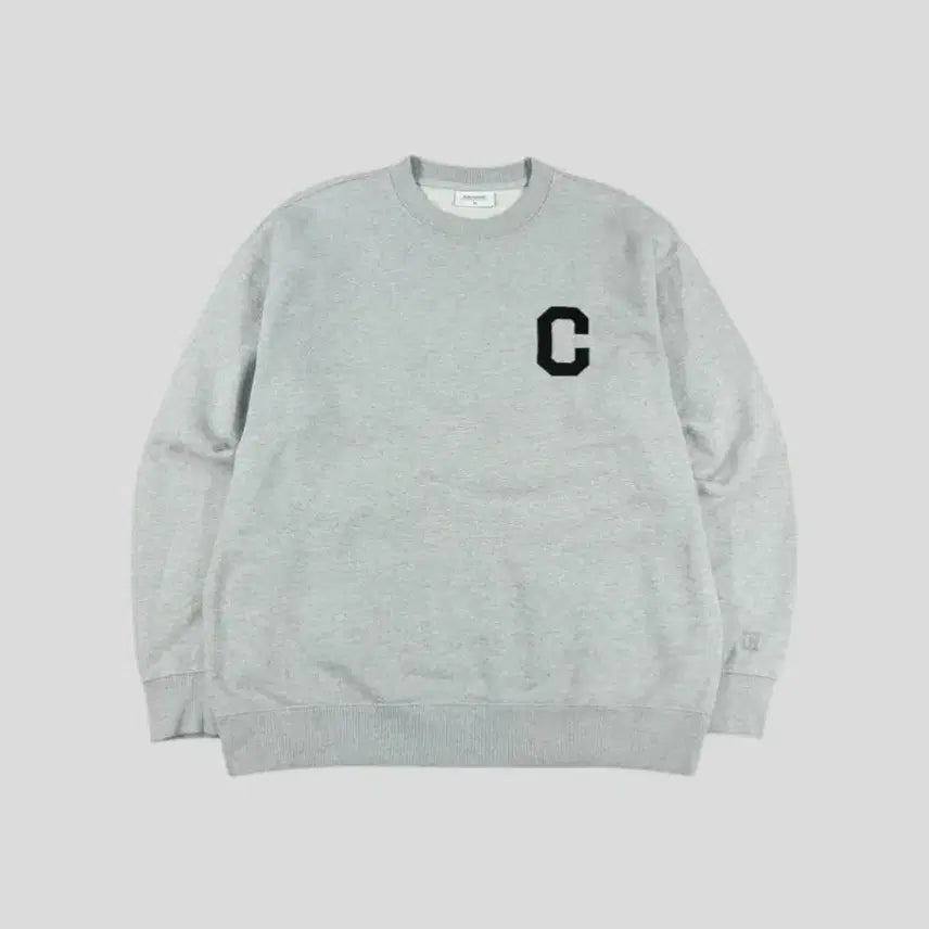 [BUNJANG] Covernat C-Logo Heavy Cotton Sweatshirt XL / 커버낫 그레이 블랙 C로고 헤비코튼 맨투맨 티셔츠 XL