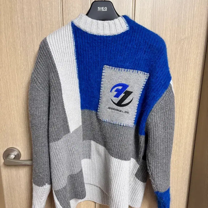 [BUNJANG] ZARA x ADERERROR Patchwork Oversized Knit Sweater / 자라 x 아더에러 패치워크 오버사이즈 니트 스웨터 멀티컬러