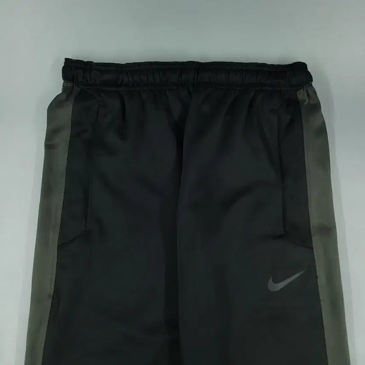 [BUNJANG] Nike Gray Black Swoosh Logo Lined Jersey Pants / 나이키 블랙 그레이 배색 스우시 로고 라이닝 밴딩 드라이핏 져지팬츠 트레