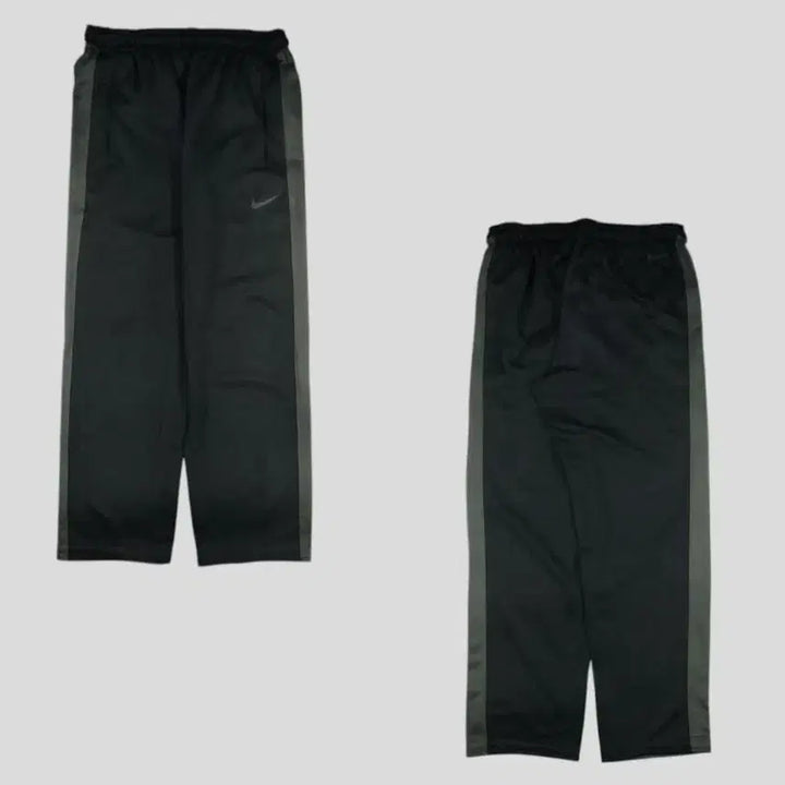 [BUNJANG] Nike Gray Black Swoosh Logo Lined Jersey Pants / 나이키 블랙 그레이 배색 스우시 로고 라이닝 밴딩 드라이핏 져지팬츠 트레