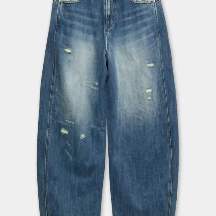 [BUNJANG] Coor Distressed Sand Washing Balloon Jeans / 쿠어 디스트로이드 샌드 워싱 벌룬 진