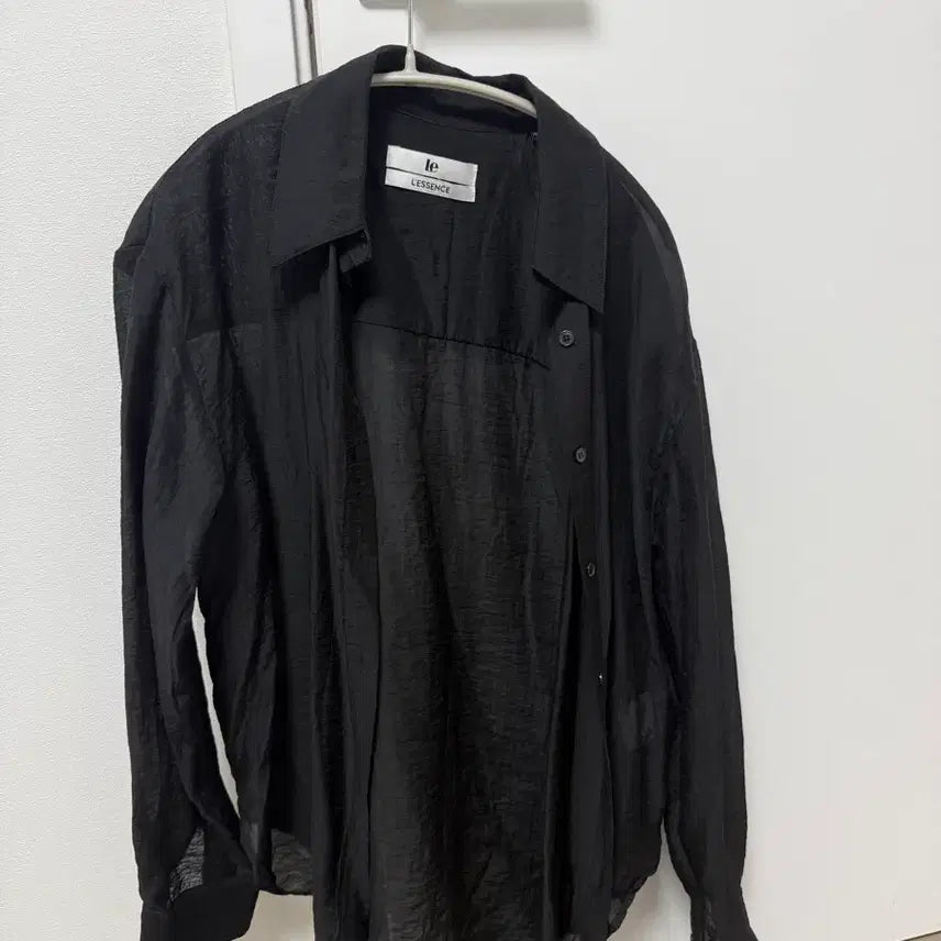 [BUNJANG] Le Ten Tencel Sheer Loose-Fit Shirt (Black) / tencel sheer loose-fit shirt (black) 르 텐