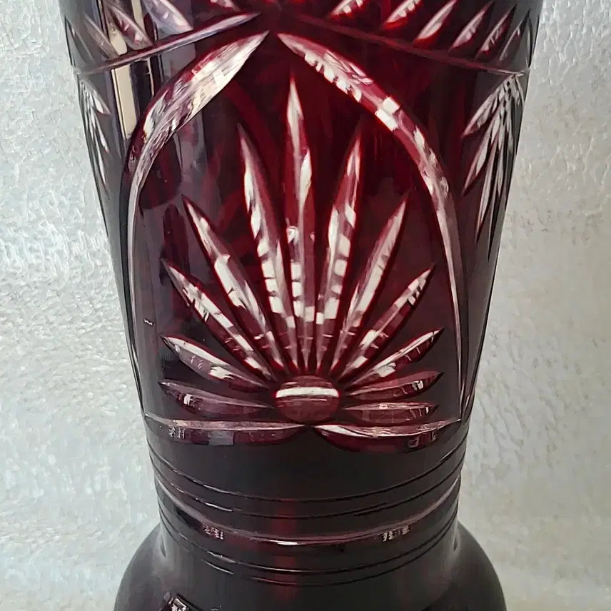[BUNJANG] Red Crystal Vase / 레드 크리스탈 화병