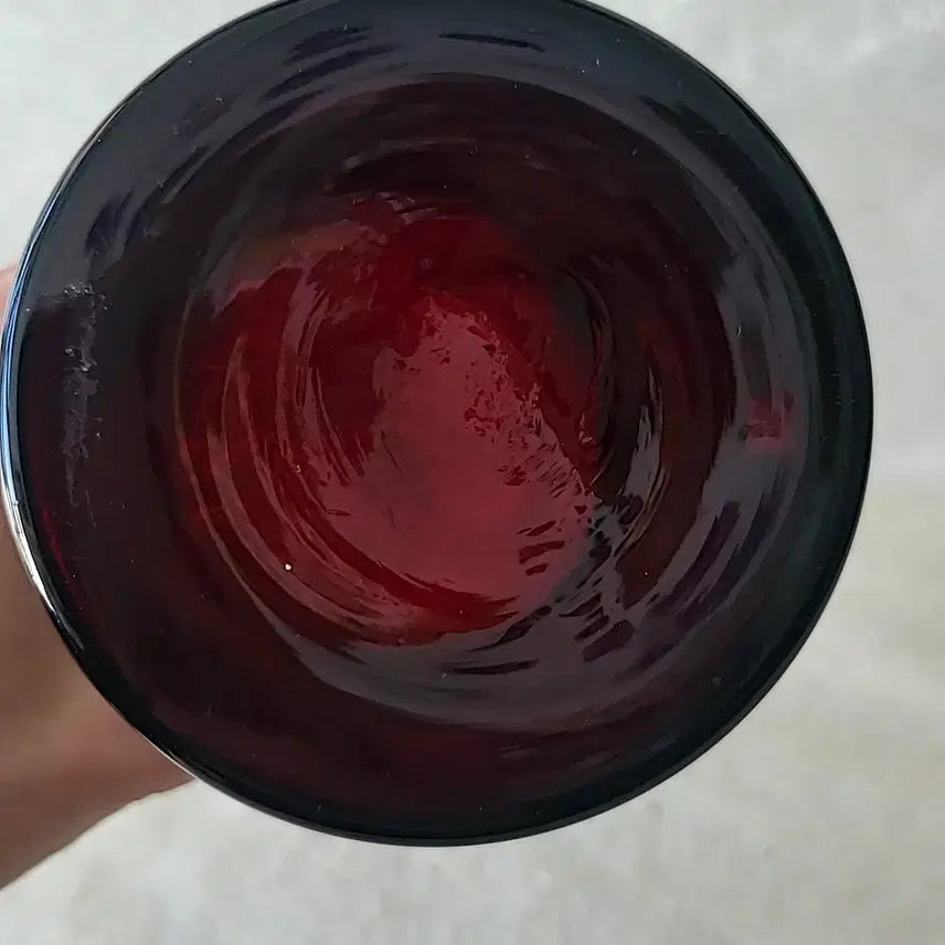 [BUNJANG] Red Crystal Vase / 레드 크리스탈 화병