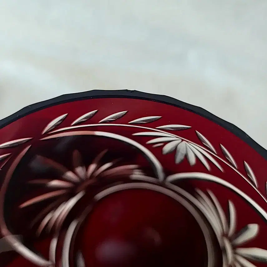 [BUNJANG] Red Crystal Vase / 레드 크리스탈 화병