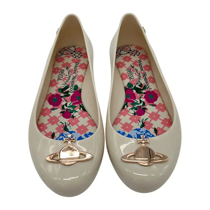 [BUNJANG] Vivienne Westwood x Melissa Jelly Flat Shoes / 240 W 비비안 웨스트우드 x 멜리사 젤리 플랫슈즈 크림