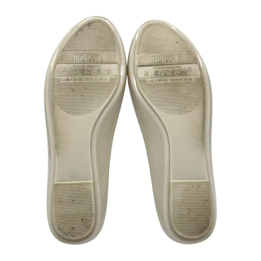 [BUNJANG] Vivienne Westwood x Melissa Jelly Flat Shoes / 240 W 비비안 웨스트우드 x 멜리사 젤리 플랫슈즈 크림