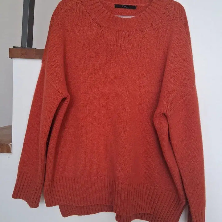 [BUNJANG] Topten Orange Loose Fit Knit Sweater / 탑텐 오렌지색 루즈핏 니트