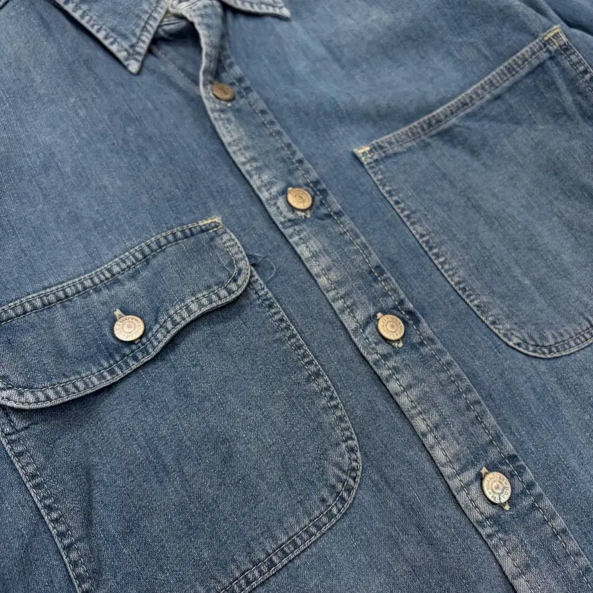 [BUNJANG] Wrangler Vintage Denim Shirt / wrangler 랭글러 빈티지 데님 셔츠  m