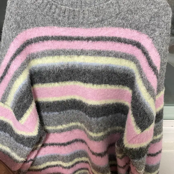 [BUNJANG] Acoc Striped Knit Sweater Pink / (정가 16만원)아코크acoc 스트라이프 니트 스웨터 핑크