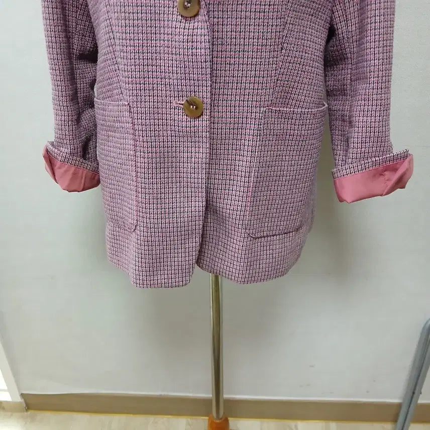 [BUNJANG] A+G BASIC Pink Check Blazer / A+G BASIC 핑크 체크 블레이저  새옷