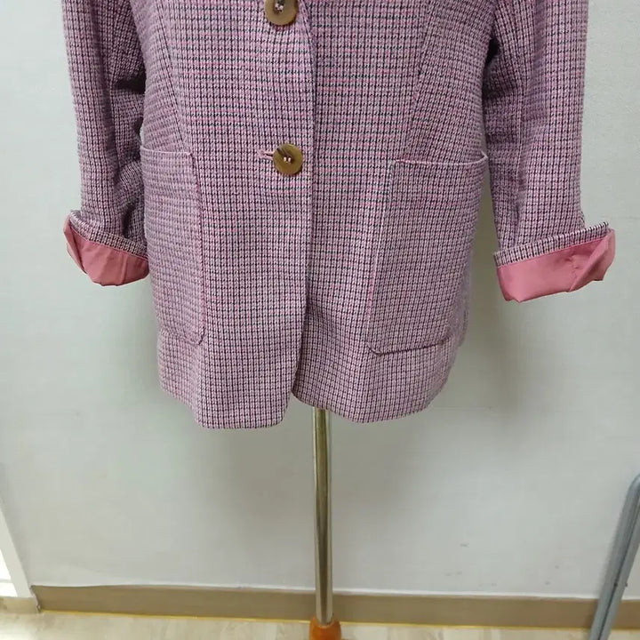 [BUNJANG] A+G BASIC Pink Check Blazer / A+G BASIC 핑크 체크 블레이저  새옷