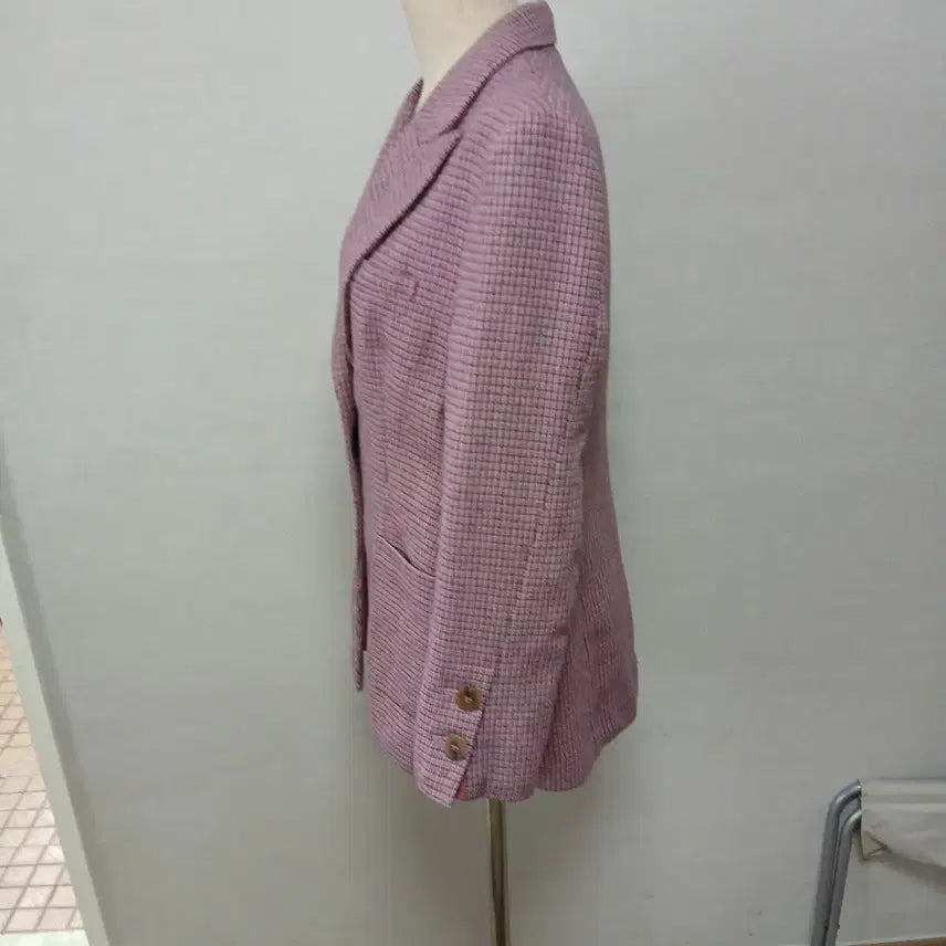[BUNJANG] A+G BASIC Pink Check Blazer / A+G BASIC 핑크 체크 블레이저  새옷