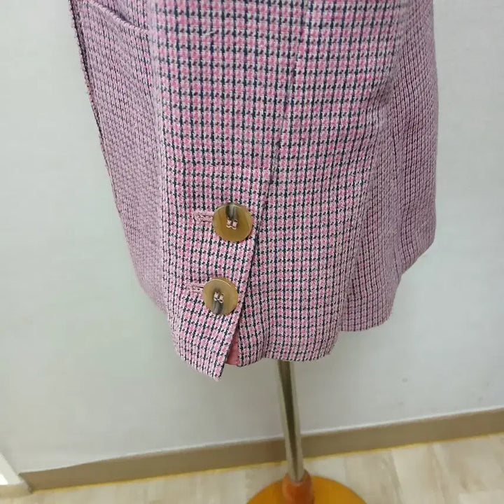 [BUNJANG] A+G BASIC Pink Check Blazer / A+G BASIC 핑크 체크 블레이저  새옷