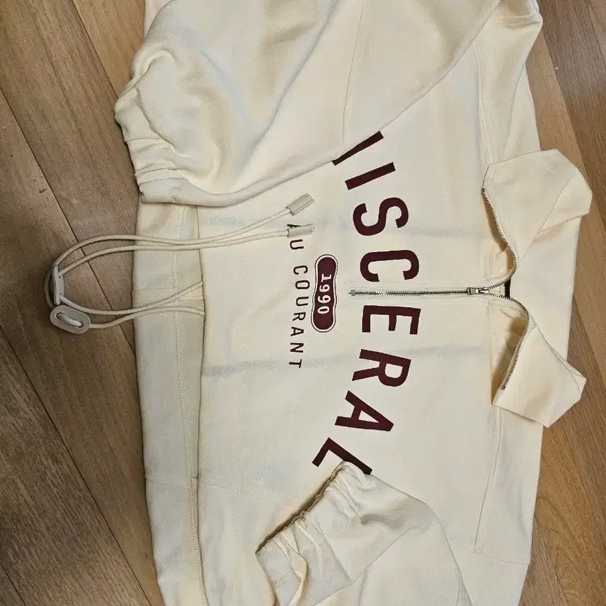 [BUNJANG] System Cream Hooded Sweatshirt / 시스템