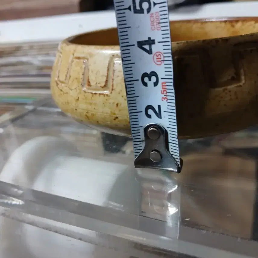 [BUNJANG] Yellow Glazed Porcelain Brush Washer (Small) / 황유도자기필세(소)