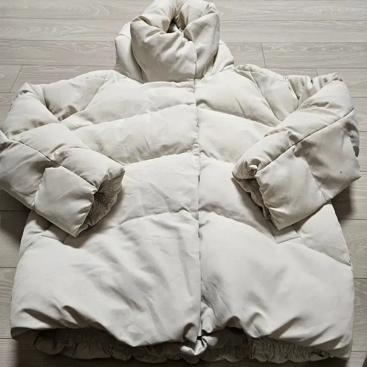[BUNJANG] Ivory Short Padded Jumper (Size 55) / 아이보리 숏패딩 점퍼 55 사이즈
