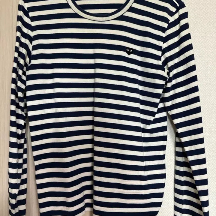 [BUNJANG] Comme des Garcons Play Striped Long Sleeve T-shirt / 꼼데가르송 플레이 스트라이프 긴팔 티셔츠