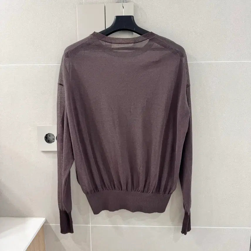 [BUNJANG] Brown Loose Fit See-Through Knit Sweater / 브라운 루즈핏 시스루니트